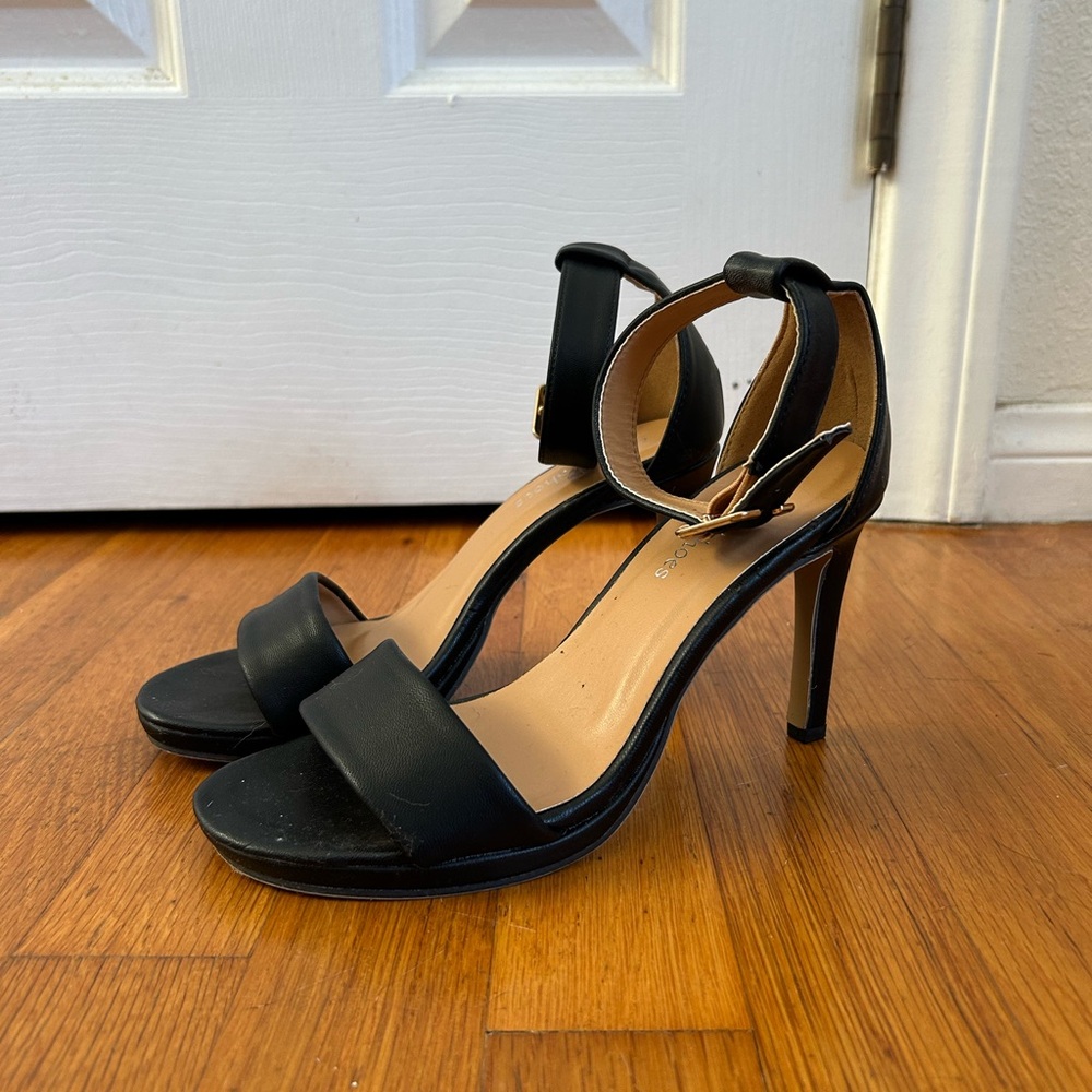 Elegant Black High Heel Sandals